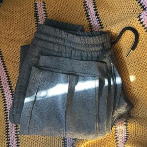 Diesel Grey Drawstring Pleated Fitted Ankle Cropped Casual Trousers I